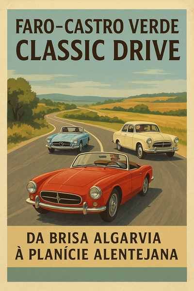 Classic Drive: Faro até Castro Verde: da brisa algarvia à planíce alentejana de carro clássico