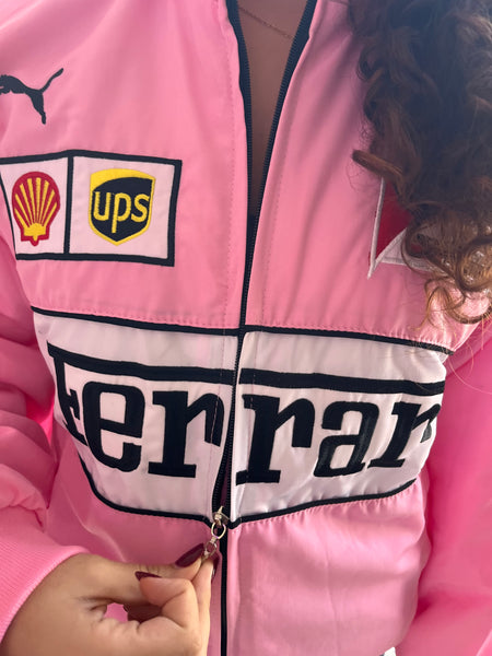 Casaco Blusão Ferrari F-1 Racing Jacket Cor Rosa