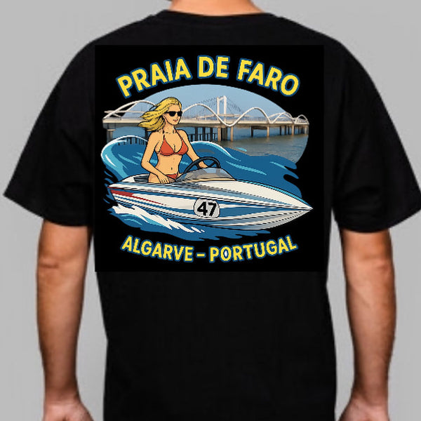 T-shirt Temática praia Faro Ilha Farol Culatra