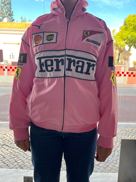 Casaco Blusão Ferrari F-1 Racing Jacket Cor Rosa