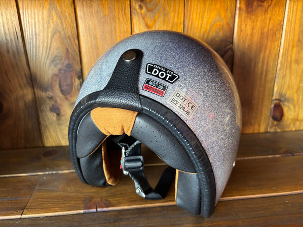 Capacete Jet Brite Silver  Metal Flakes Helmet Open Face Aberto
