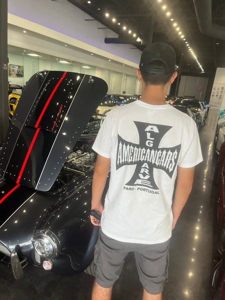 T-shirt Americancars Algarve Cross White/Black