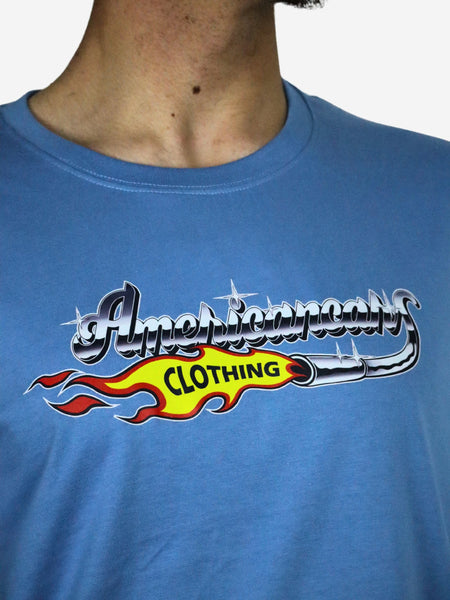T-shirt Americancars Clothing Baby Blue