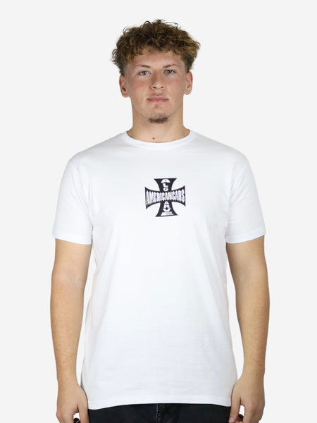 T-shirt Americancars Algarve Cross White/Black