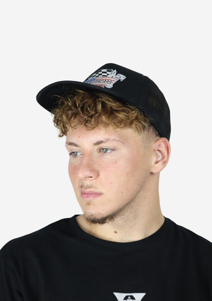 Boné Trucker Americancars Algarve Chapéu Cap Hat Black