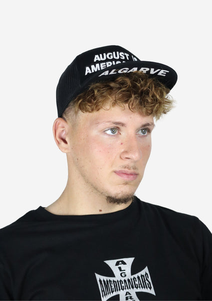 Boné Cap Trucker Americancars Algarve Red Bordado