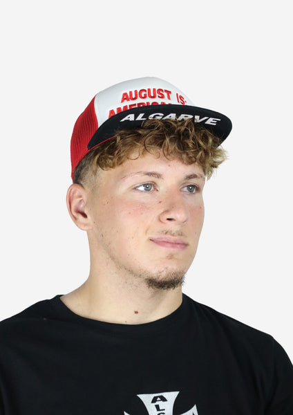 Boné Cap Trucker Americancars Algarve Red Bordado