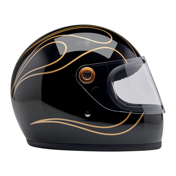 Capacete Biltwell Gringo S Gloss Black Flames Helmet