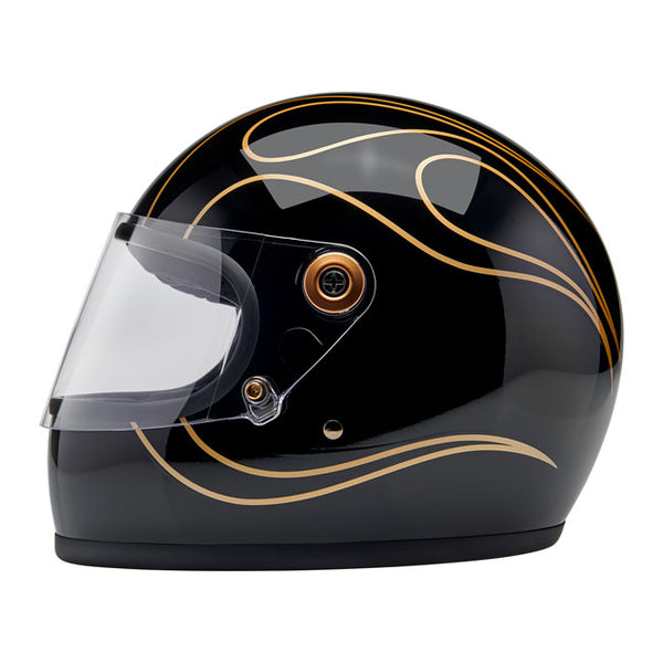 Capacete Biltwell Gringo S Gloss Black Flames Helmet