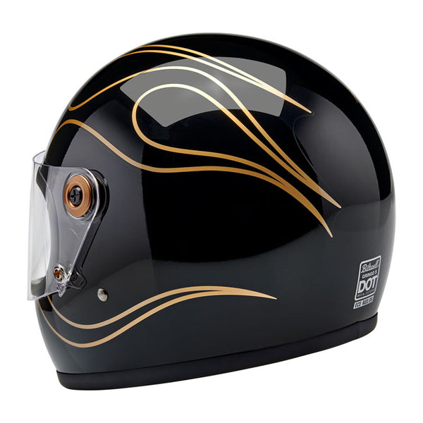 Capacete Biltwell Gringo S Gloss Black Flames Helmet