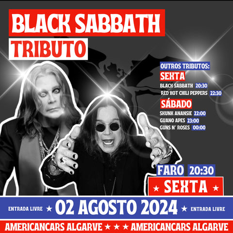 Tributo Black Sabbath | Lord of Sabbath : Faro 2 Agosto 2024 Entrada Livre