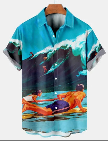 Camisa Hawaii Style Aloha Havaiana Surf