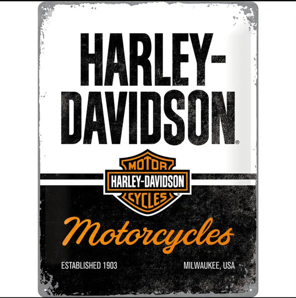 Chapa Metal Sign Harley Davidson 30x20