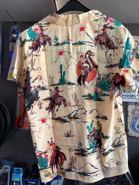 Camisa Hawaii Style Aloha Havaiana Cowboy Cowgirl