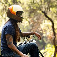 Capacete Biltwell Gringo Santa Cruz Handmade Vintage White