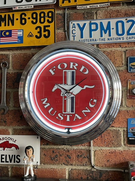 Relógios de parede Ford Mustang Neon