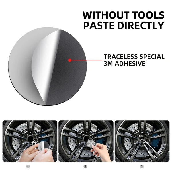 4x Autocolantes Centro de Jantes Mercedes Gel Medida 56mm