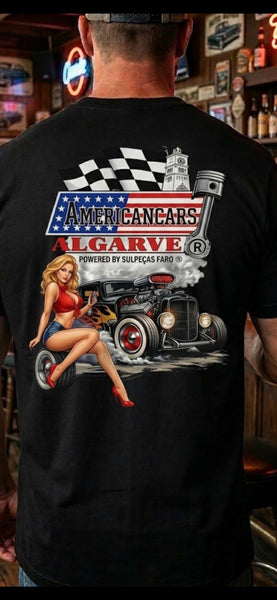 T-shirt Americancars Algarve Pin-up Tire