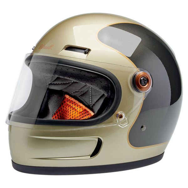 Capacete Biltwell Gringo SV Helmet Metallic Champagne Charcoal Tracker