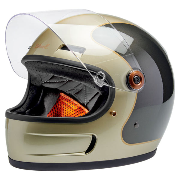 Capacete Biltwell Gringo SV Helmet Metallic Champagne Charcoal Tracker
