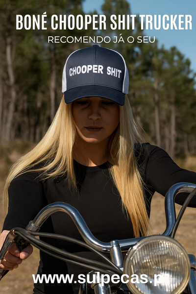 Boné Cap Trucker Chopper Shit Bordado