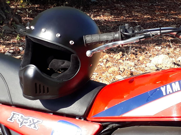 Capacete Bandit Historic Motocross preto mate