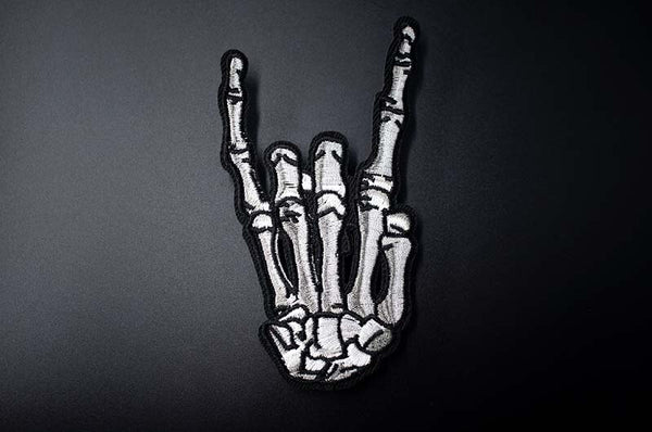 Patch Mão Esqueleto Rock Roll