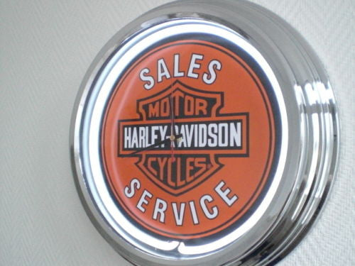 Relógios de parede com néon Harley Davidson Ford Mustang Route 66
