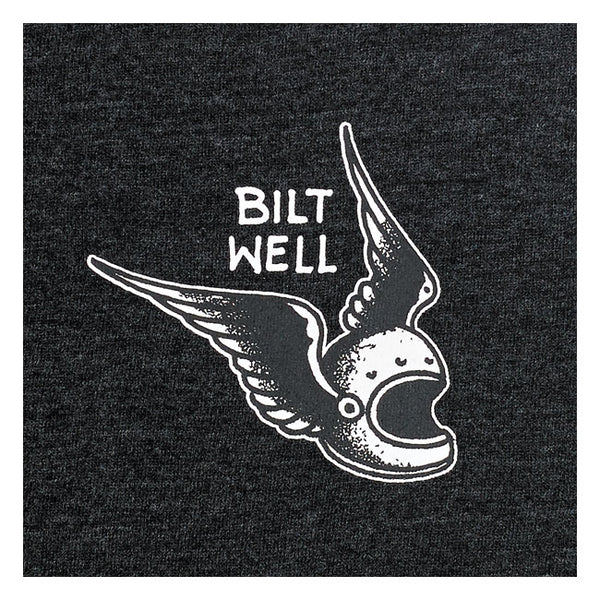 Hoodie Biltwell Wings Zip-up Thin Black Charcoal