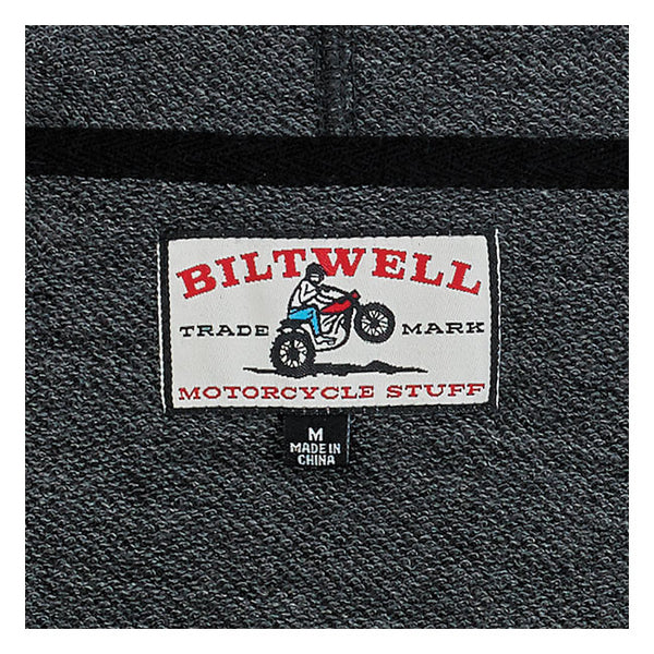 Hoodie Biltwell Wings Zip-up Thin Black Charcoal