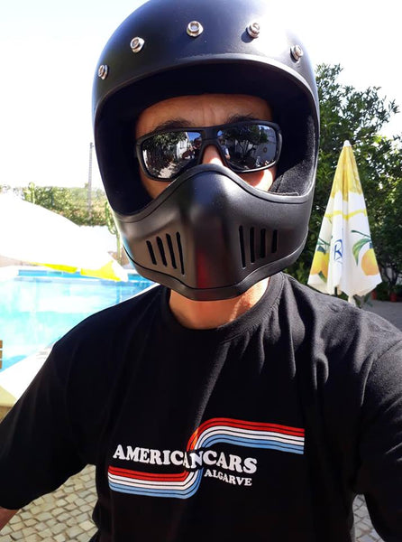 Capacete Bandit Historic Motocross preto mate