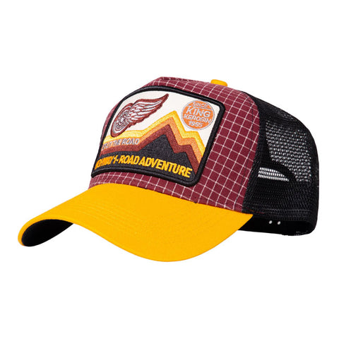 Boné Cap King Kerosin Split Road Trucker Cap Black Yellow