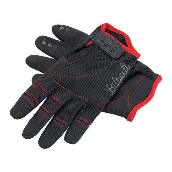 Luvas Biltwell Moto Gloves Black Red
