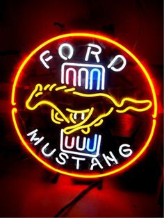 Neon Ford Mustang