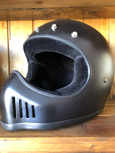 Capacete Bandit Historic Motocross preto mate