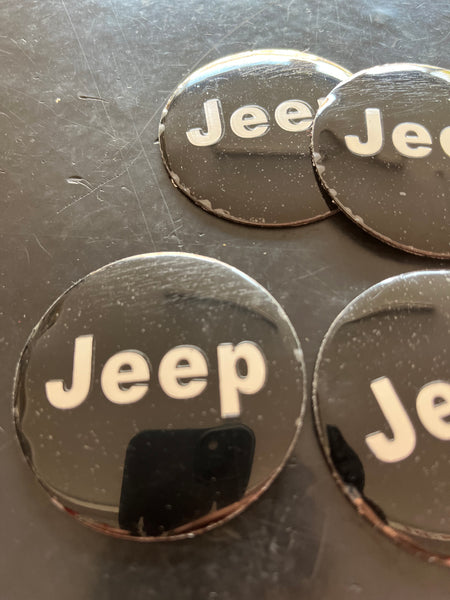 4x Autocolantes Centro de Jantes Jeep Gel Medida 56mm