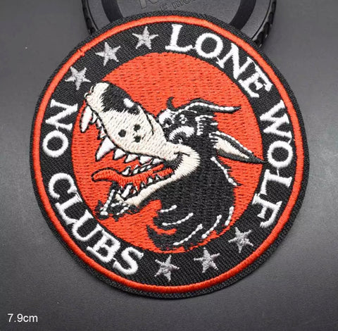 Patch Bordado Lone Wolf