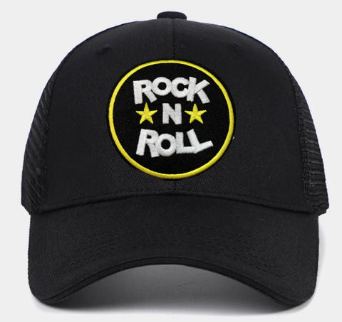 Boné Trucker Cap Rede Bordado Rock n Roll