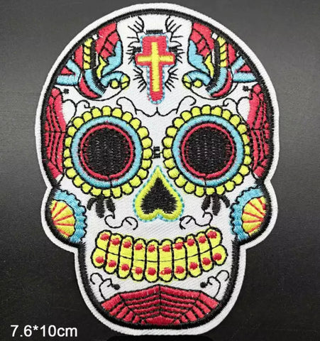 Patch Bordado caveira mexicana