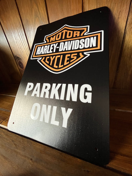Chapa Metal Sign Harley Davidson Parking Only 30x20