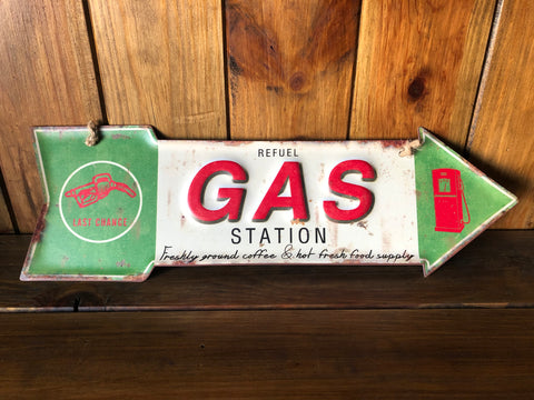 Chapa Metal Sign Refuel Gas Station
