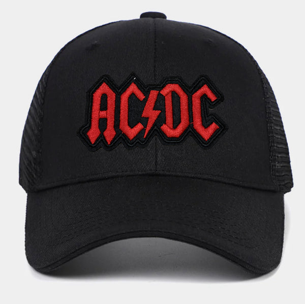 Boné Trucker Cap Rede Bordado AC/DC