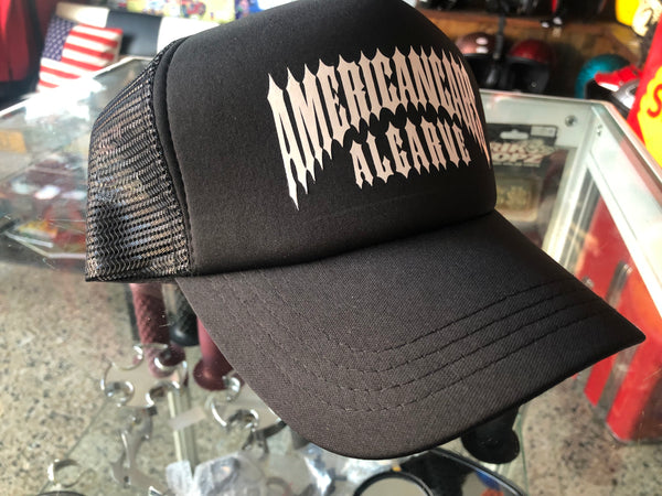 Boné Trucker Americancars Algarve Chapéu Cap Hat Black