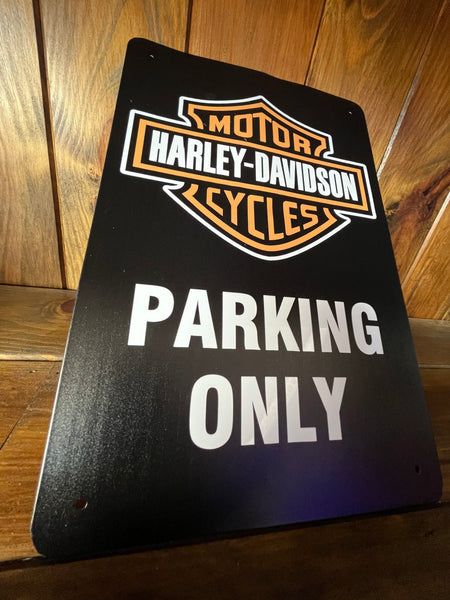 Chapa Metal Sign Harley Davidson Parking Only 30x20